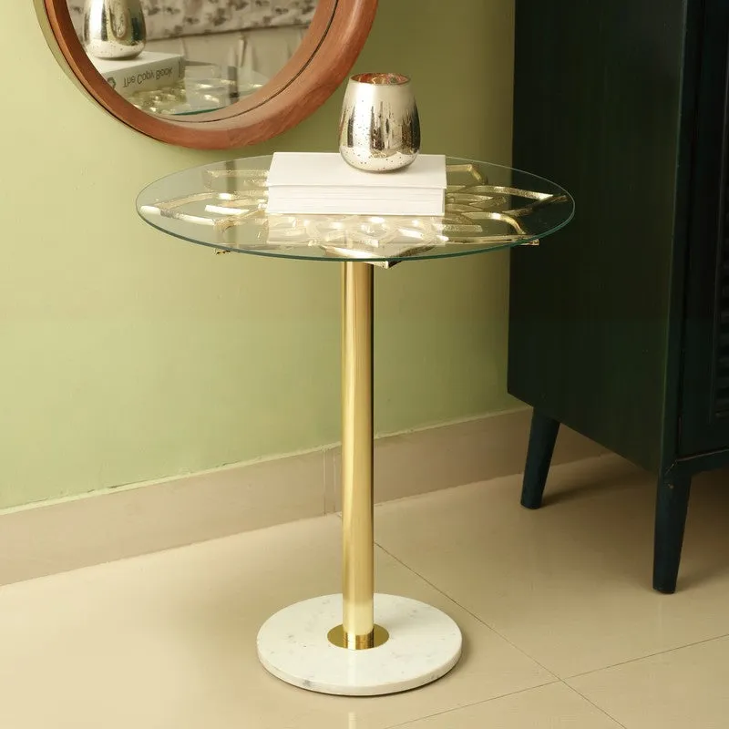 Eden's Flower Side Table - Gold media 1