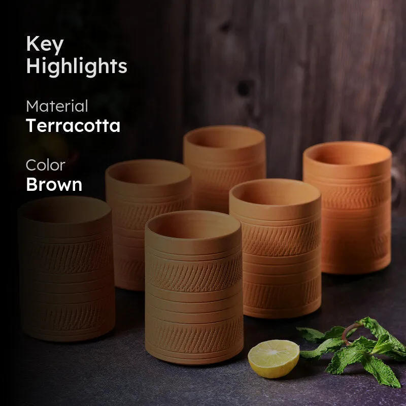 Mitti Terracotta Glass (350 mL) - Set Of Six media 2