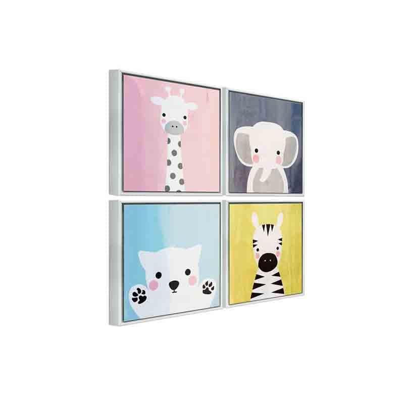 Baby Animals Poly Canvas Wall Art - Set of Four media 5