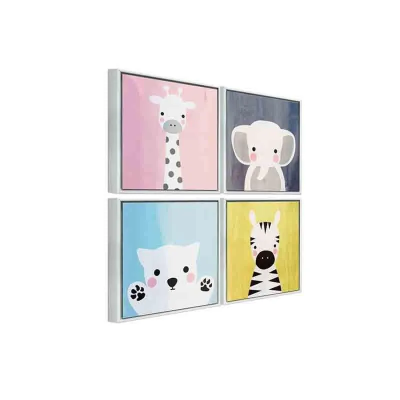 Baby Animals Poly Canvas Wall Art - Set of Four media 5