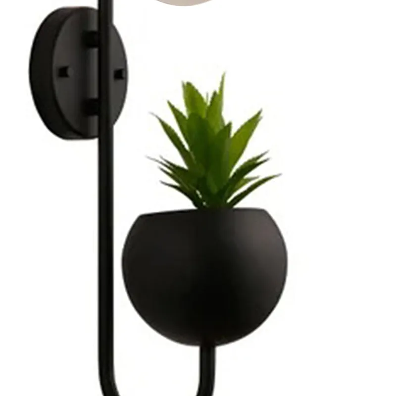 Folium Glass & Metal Wall Lamp - Black media 3