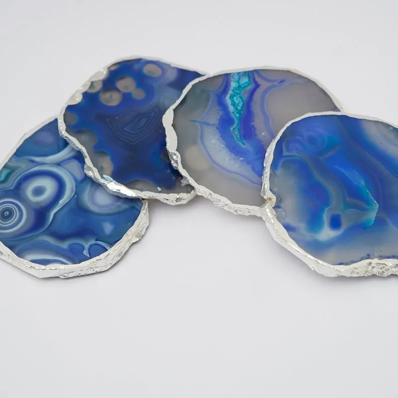 Vesto Brazilian Agate Coaster (Blue) - Set Of Four media 4
