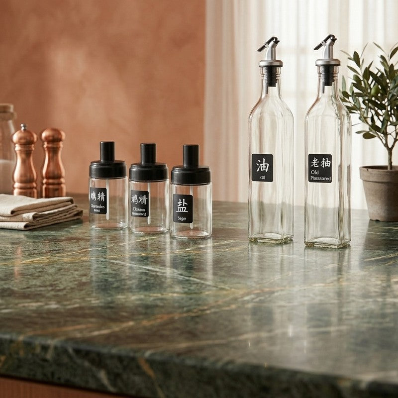 Flavor Flow Glass Oil Dispenser - Five Piece Set media 3