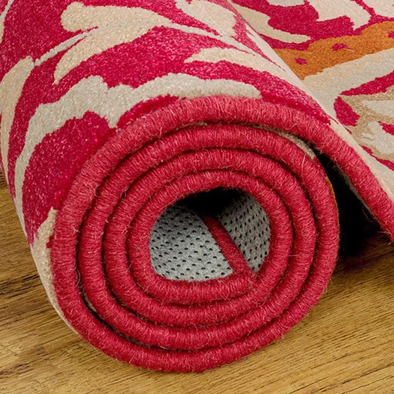 Paladin Hand Tufted Ethnic Wool & Nylon Carpet - Pink media 6