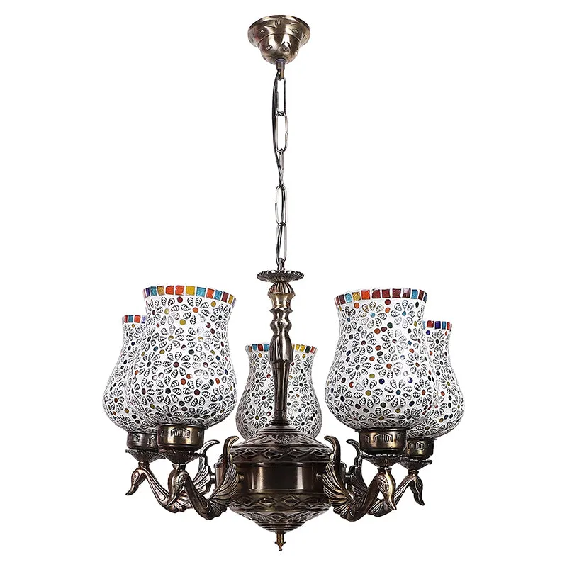 Bido Mayoora Mosaic Golden Antique Ceiling Lamp media 3