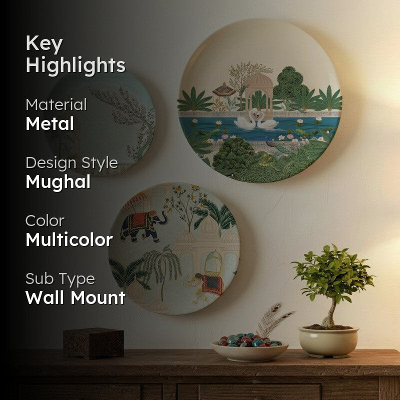 Serene Petal Metal Wall Plates - Set Of Three media 2
