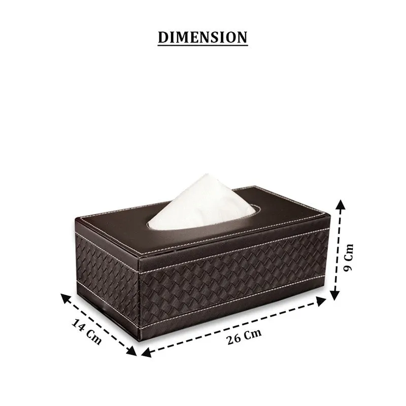 AarviDecor Striata Faux Leather Tissue Holder media 7