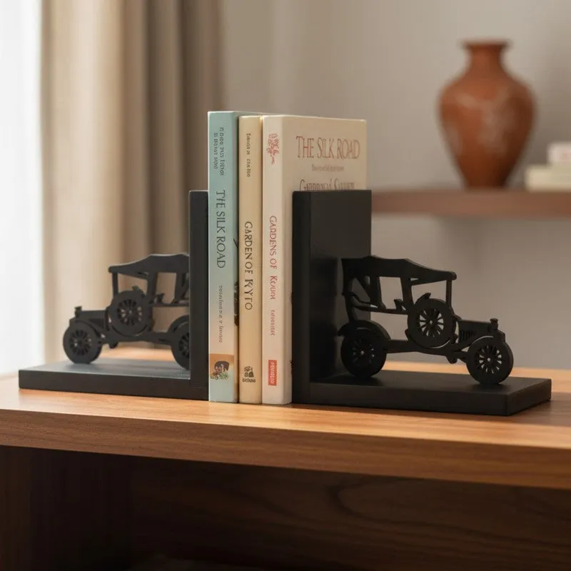 Wheelhold Wooden Book End - Set of Two media 5
