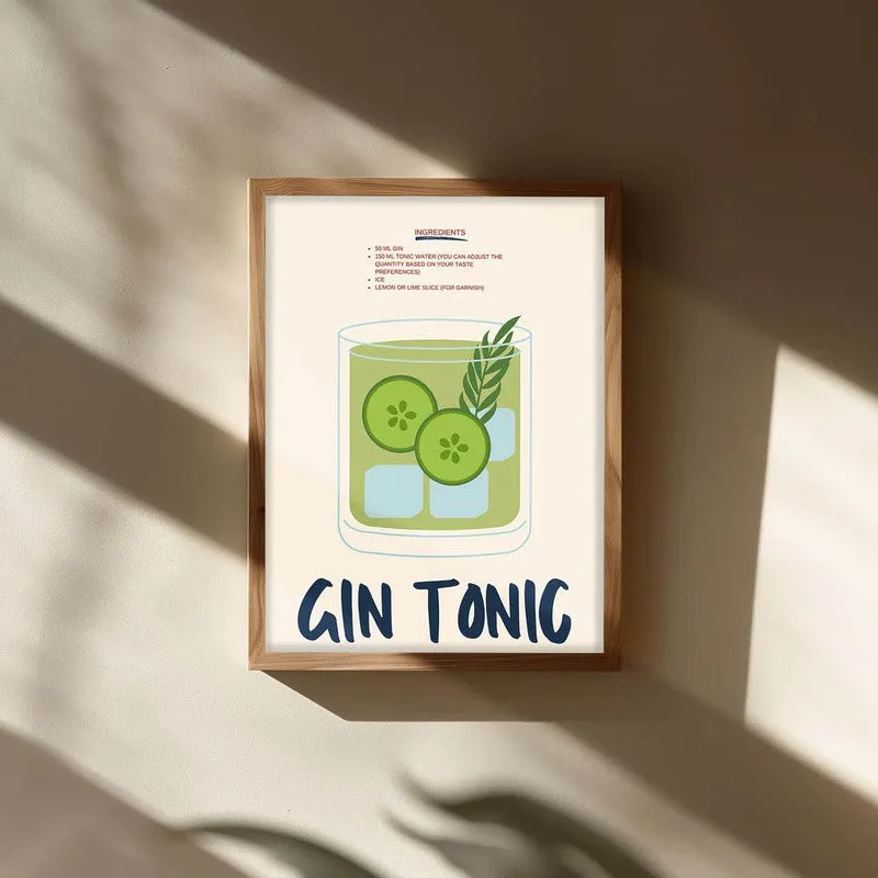 GinTonic Archival Canvas Wall Art - Brown media 3