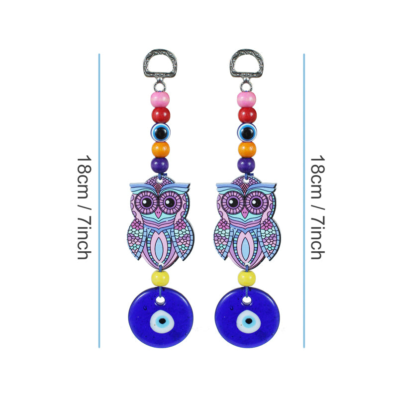 Boheme Owl Evil Eye Metal Wall Accent - Set Of Two media 6