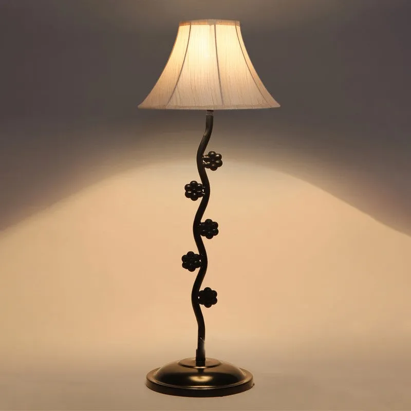 Astreva Cotton Table Lamp With Iron Base - White media 5