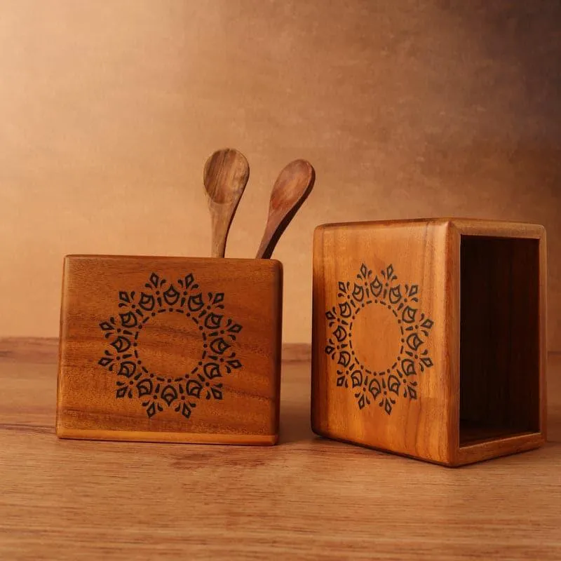 Ahana Mandala Cutlery Holder media 3