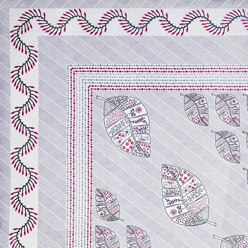 Anshika Ethnic Cotton Bedsheet (Blue) - 160 TC media 3
