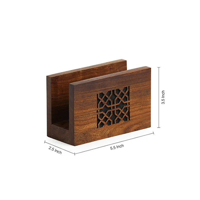 Danu Sheesham Wood Tissue Holder media 5