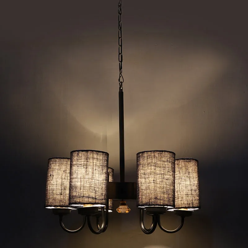 Viya Cylindrical Ceiling Lamp - Blue media 1