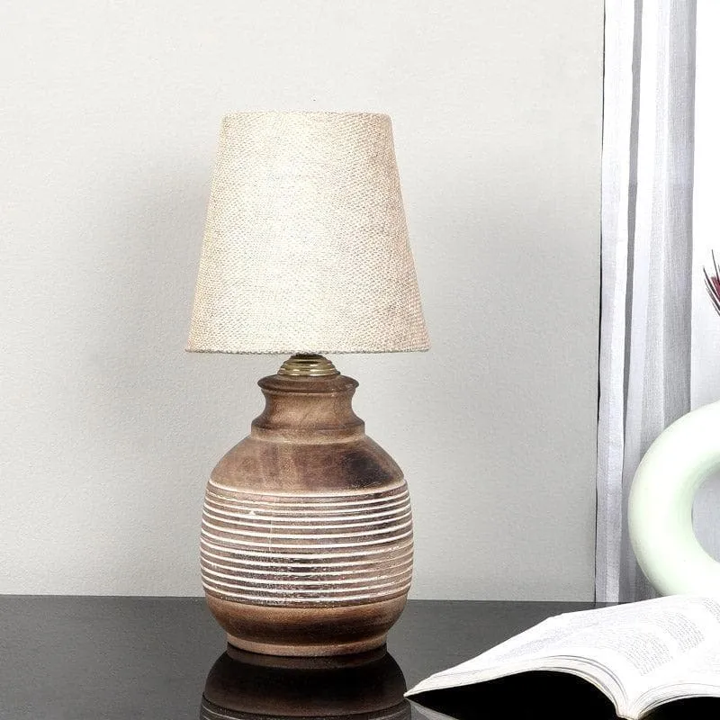 Nanasa Nori Fabric Table Lamp - White,Beige media 3