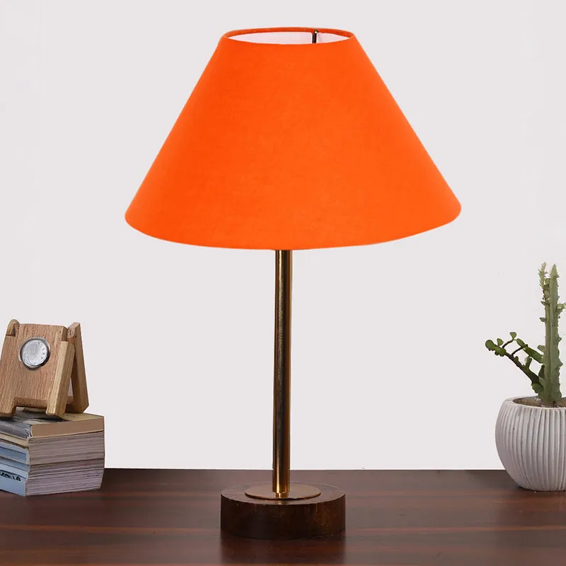 Cotin II Rodin Wooden Table Lamp - Orange,Gold,Brown media 3