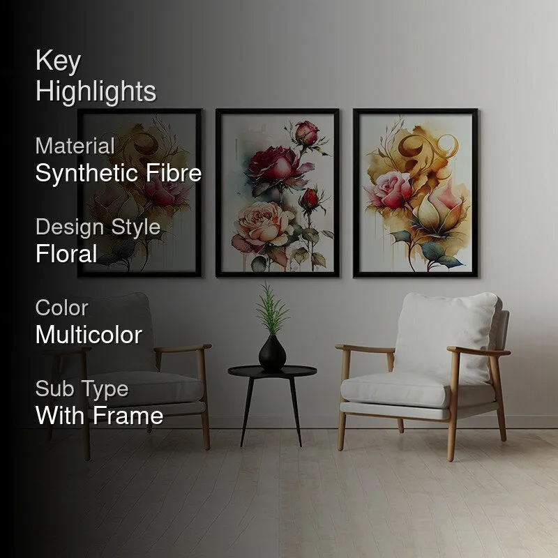 Velvet Ruzha Wall Art With Frame - Set Of Three media 2