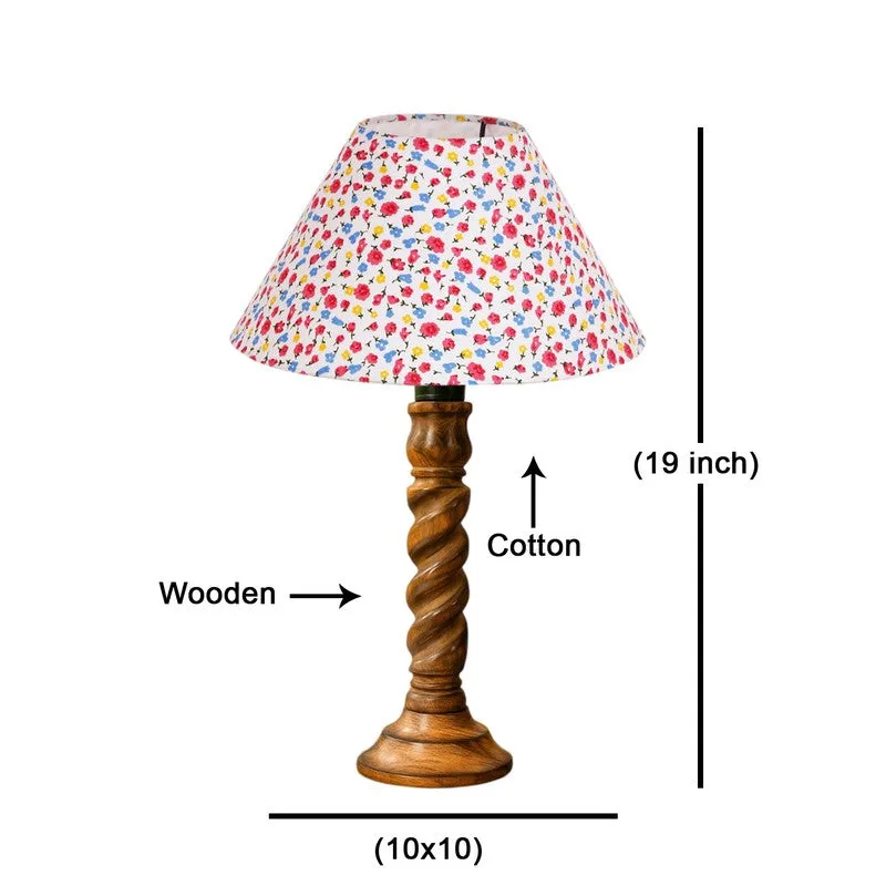 Elvane Solin Wooden Table Lamp - Multicolor media 8