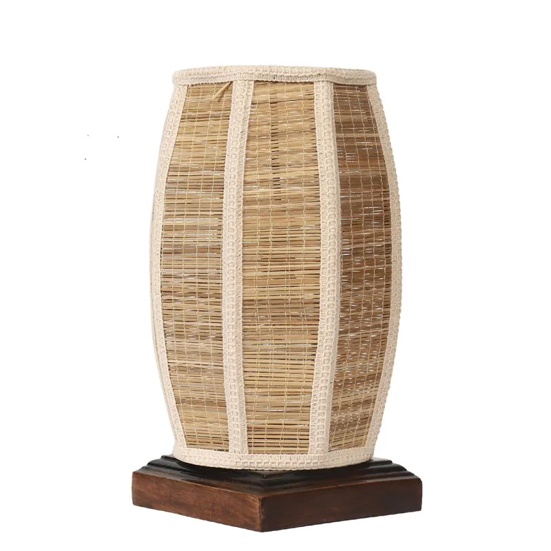 Dholak Bamboo Table Lamp - Brown media 6