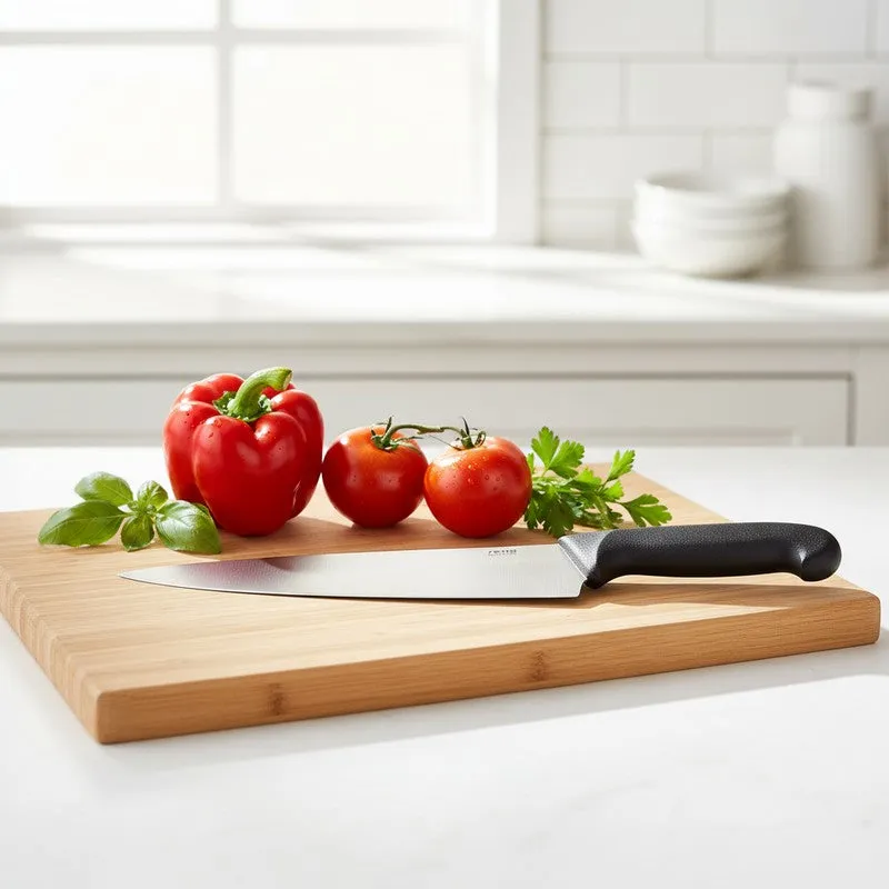 Professional 250mm Chef Knife - Premium Stainless Steel Blade with Ergonomic Black Handle media 1