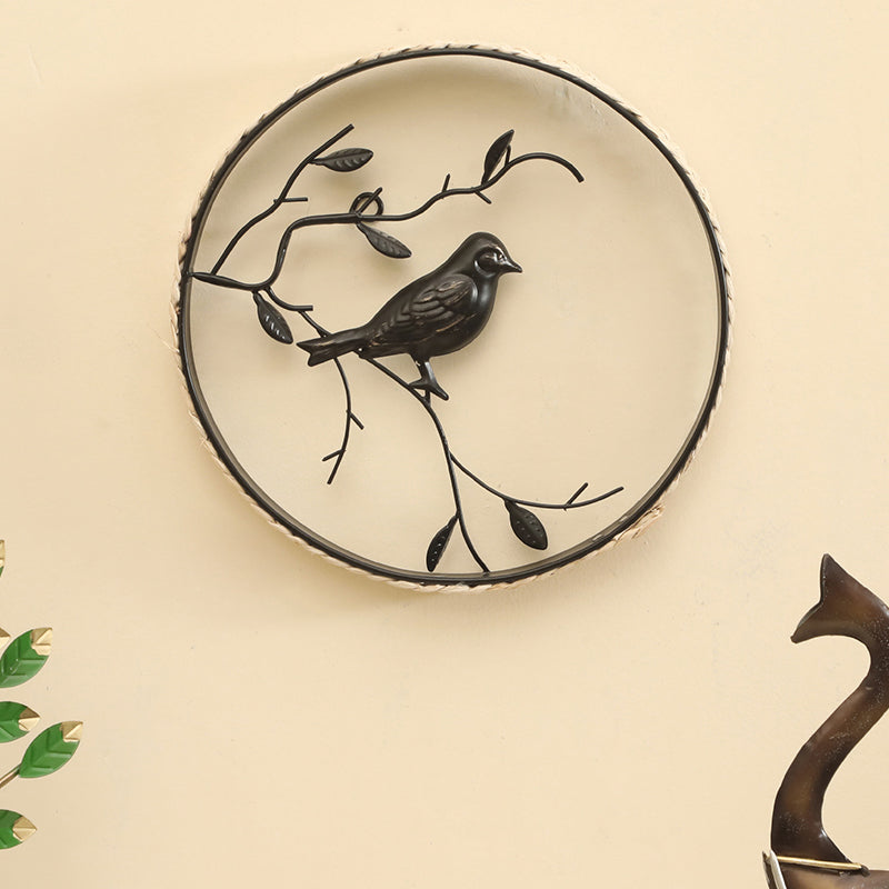 Cuckoo Cane & Metal Wall Accent