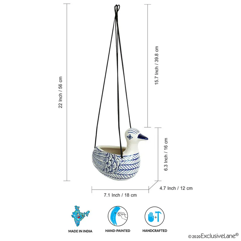 Indigo Chevron Duch Planter media 6
