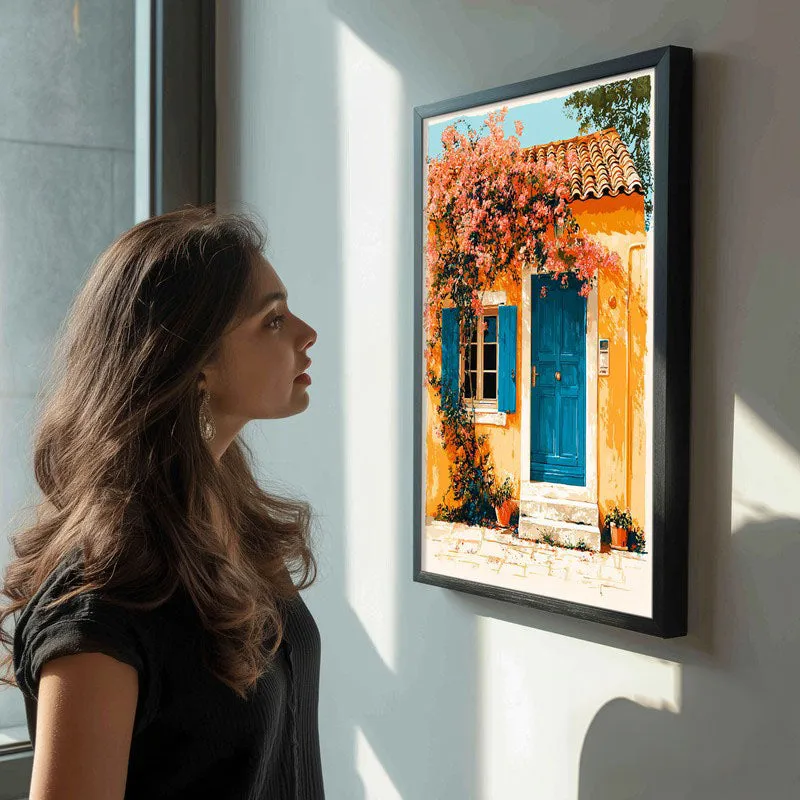 Sunny Day Canvas Wall Painting - Black Frame media 5