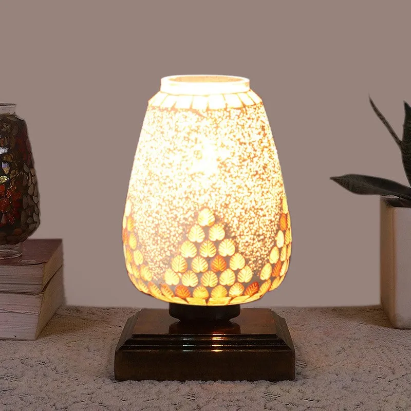 Lunero Glass Table Lamp With Wooden Base media 3