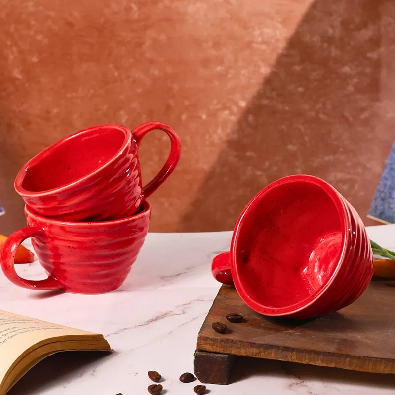 Alessia Ceramic Tea Cup (230 mL)/Red) media 3