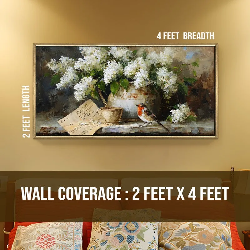 Hydrangea Canvas Wall Painting With Frame media 8