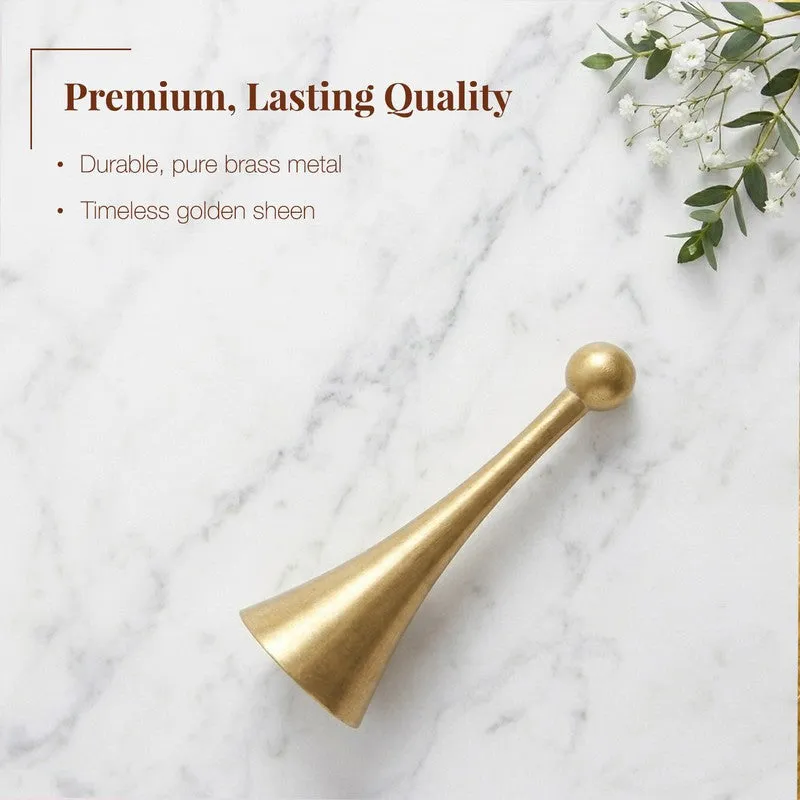 Modern Temple Brass Pooja Bell media 4