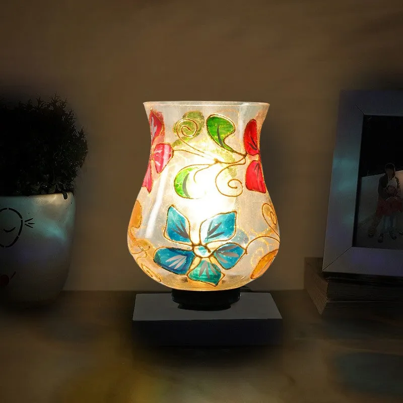 Auralix Mosaic Glass Table Lamp With Wooden Base - Multicolor media 3
