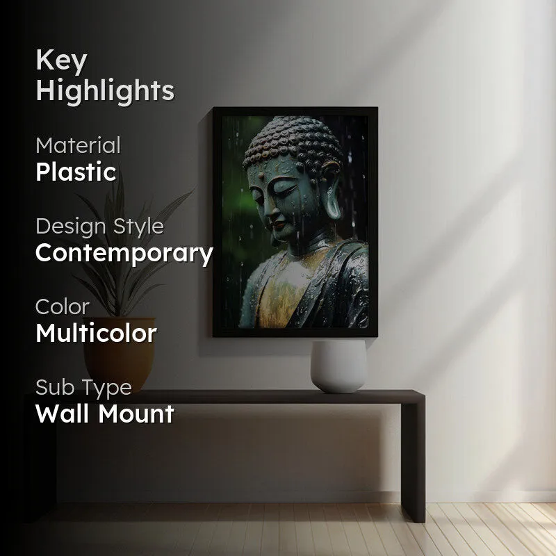 Awakened Grace Buddha Wall Painting media 2