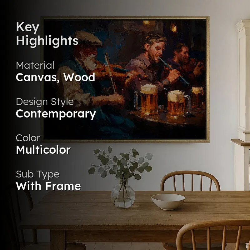 Tavern Tunes Canvas Wall Painting With Frame media 2