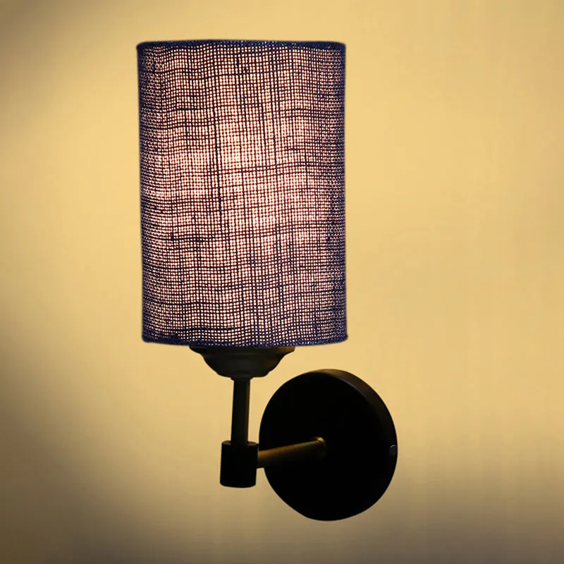 Sienna Sleek Jute Wall Lamp - Blue media 5
