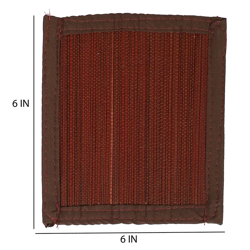 Single brown square coaster shown against a white background
