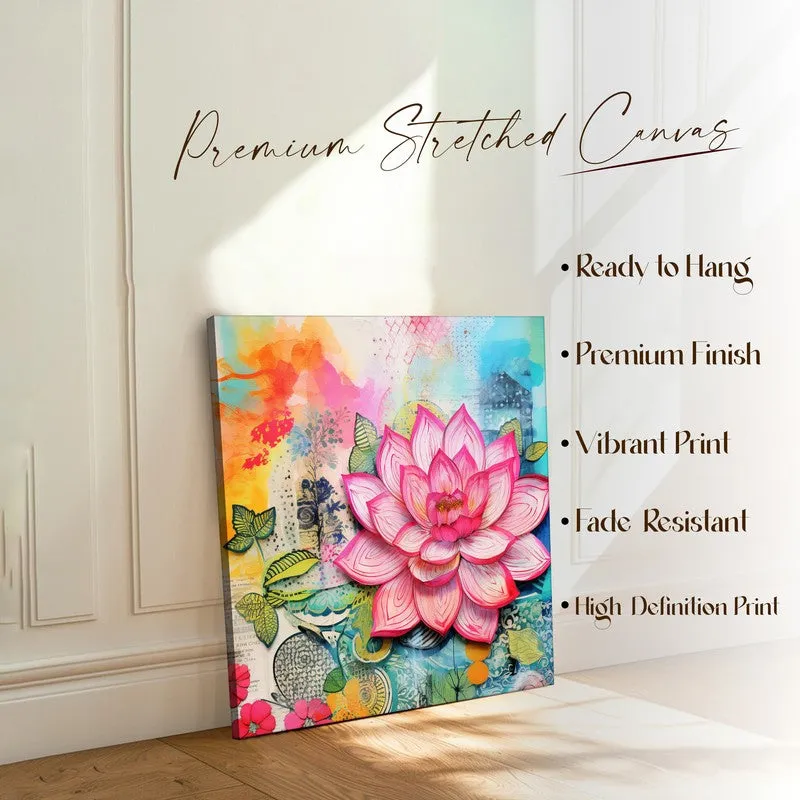 Orchid Lotus Wall Art Without Frame media 5