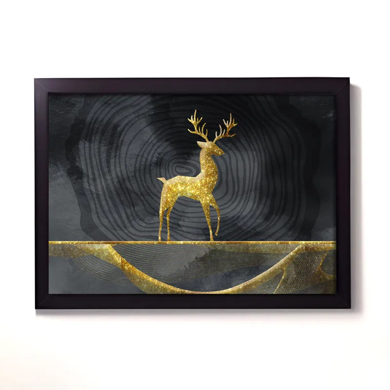 Celestial Stag Wall Painting media 3