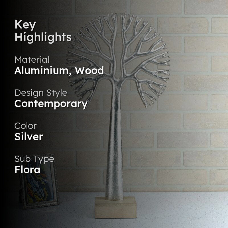 Masai Agna Tree Showpiece - Silver media 2