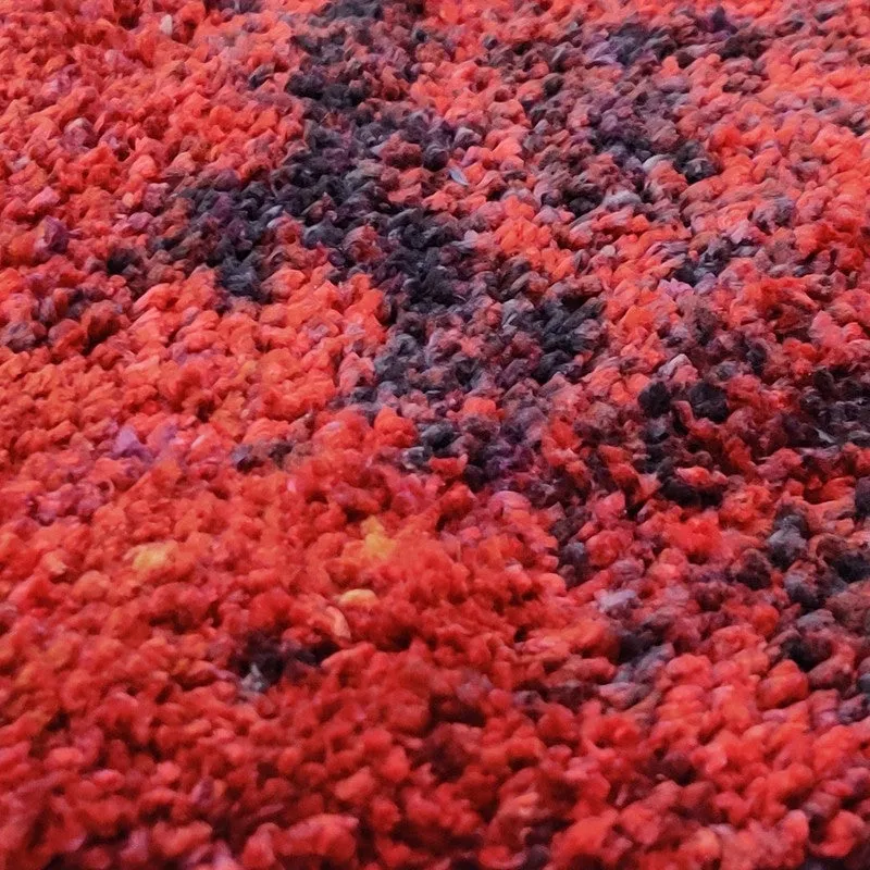Kryvos Abstract Micro Fiber Area Rug - Red media 5