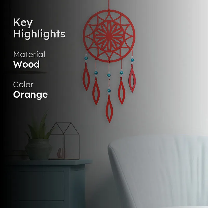 Flower Charm Dream Catcher - Red media 2