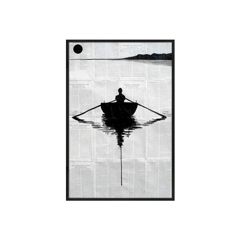 The Reflective Row Wall Painting With Frame media 4
