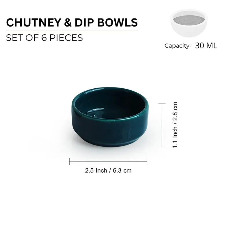 Shilpika Ceramic Dip Bowl (30 mL) - Set Of Six media 6