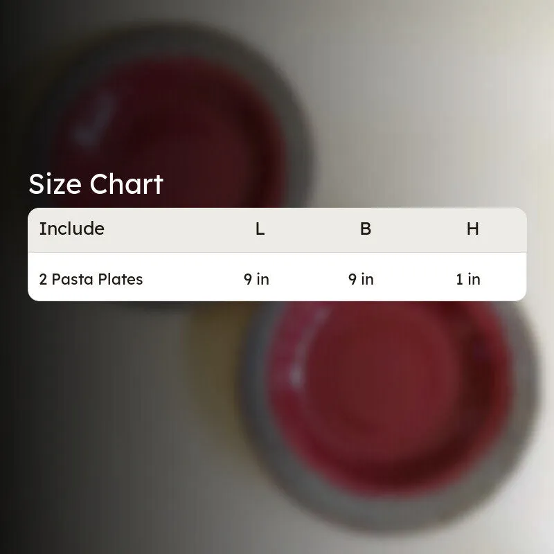 Raisel Ceramic Pasta Plate (Red) - Set Of Two media 6