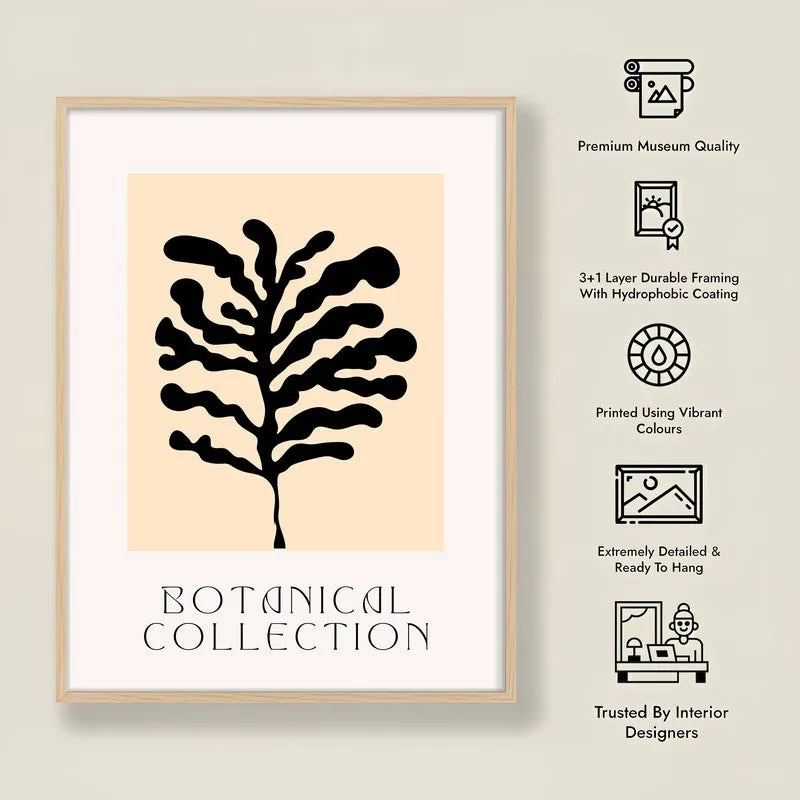 Wild Frond Canvas Wall Painting With Brown Frame media 9