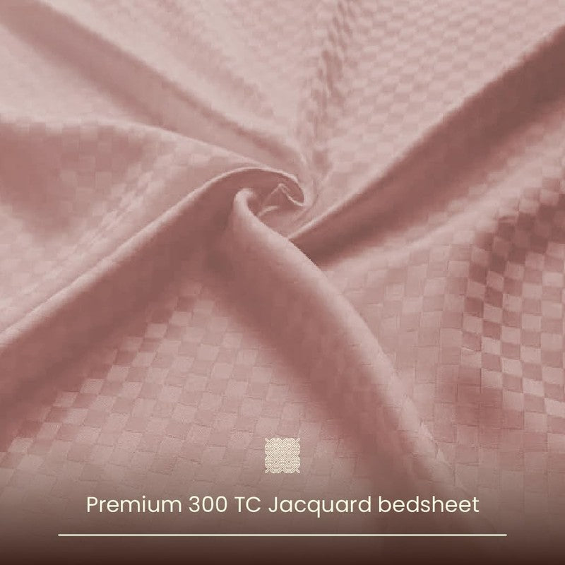 Urban Space Pastel Bliss Cotton Bedsheet (Pink) - 300 TC media 5