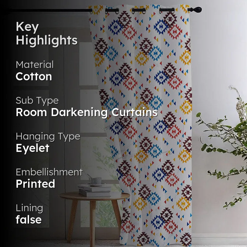 Geo Tribe Room Darkening Curtain media 2