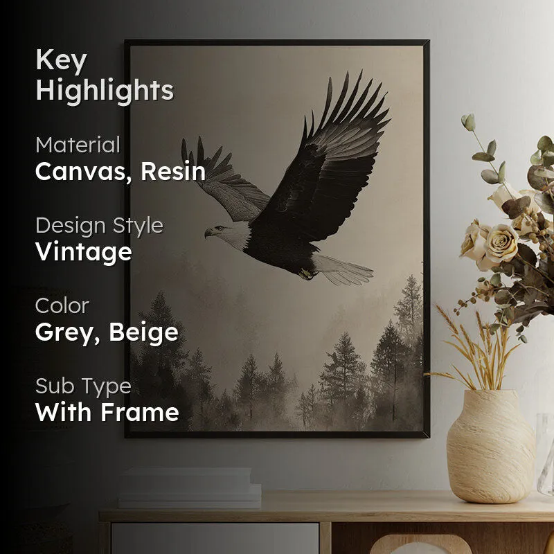 Flight Of Eagle Wall Art With Resin Frame media 2