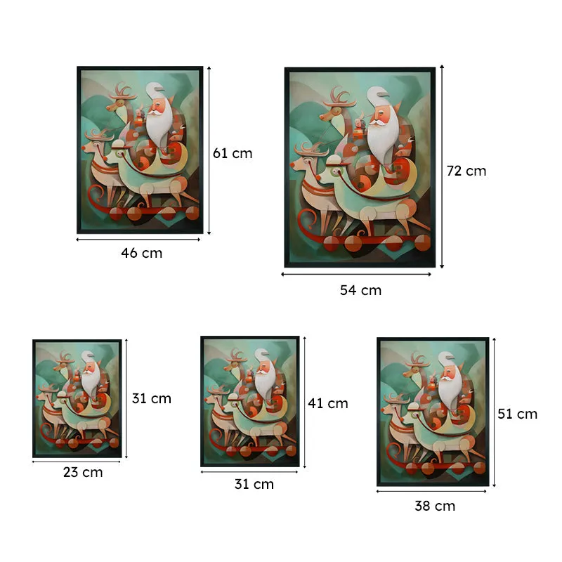 Whimsy Santa Canvas Wall Art media 8